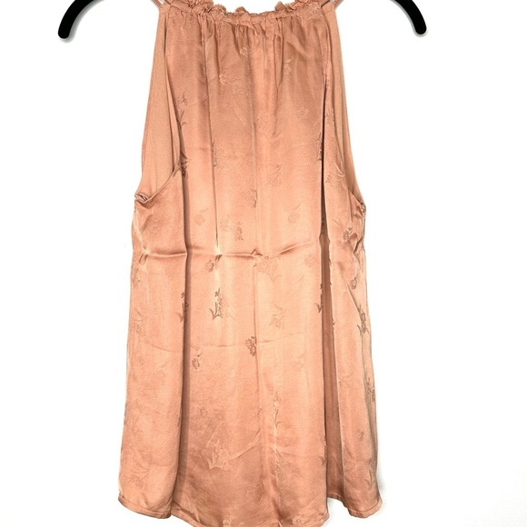 Woman’s Joie Golden Brown Trapeze Tank Top Halter New M Blouse - Picture 2 of 8